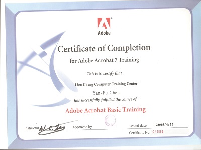 Certificate of Completion